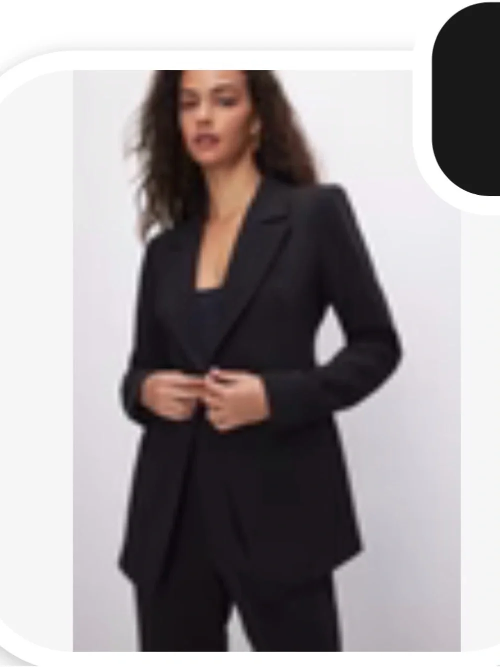 Good American NWOT Women's Black Fitted Blazer - Picture 1 of 5